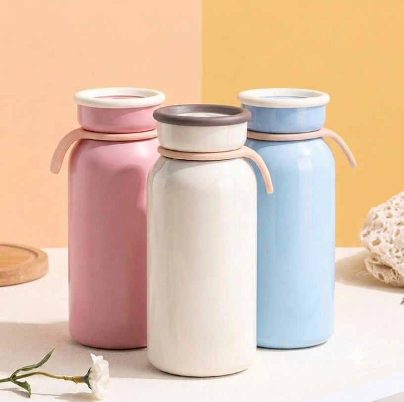 하이카라 밀크 이중 진공텀블러 400ml
