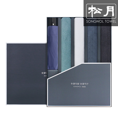송월 SW 3단 무지반자 1P +호텔 항균무지 타올 150g 4P