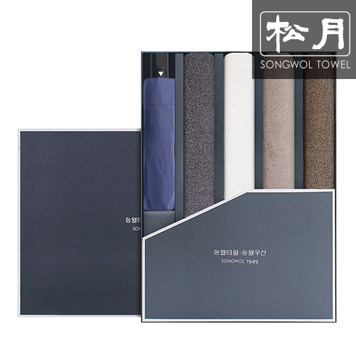 송월 SW 3단 무지반자 1P + 뉴컬러무지 타올 150g 4P