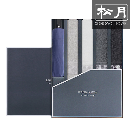 송월 SW 3단 무지반자 1P +풍차 타올 150g 4P