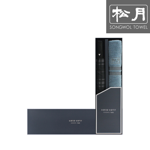송월 SW 2단 모던체크 우산1p+송월 노을 타올1p