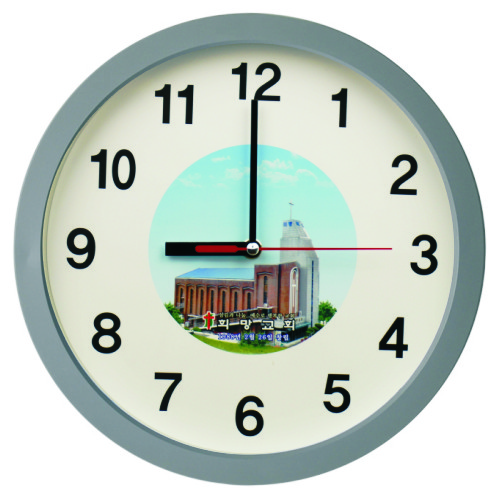 교회용(무소음)벽시계 280회색