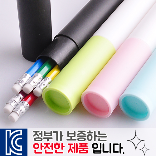 인젝션 육각지우개연필 5p 바닐라원통케이스