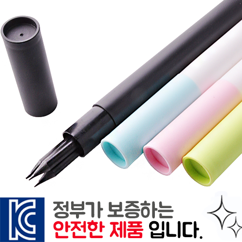 인젝션 흑목원형지우개연필 3p 바닐라원통세트