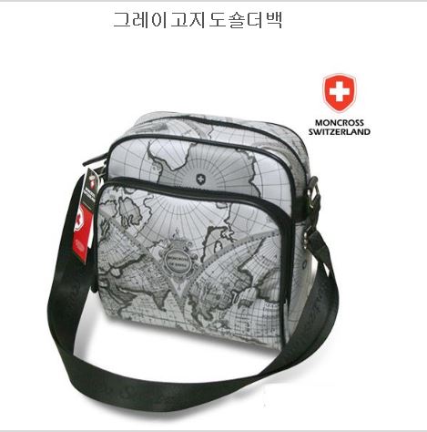 스위스몽크로스 엔틱 그레이 숄더가방