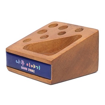 원목큐브B 펜꽂이,클립트레이