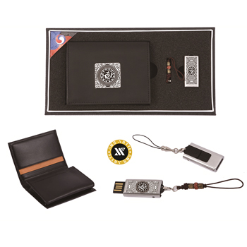 삼족오자개가죽명함지갑+삼족오자개USB(8GB~64GB)