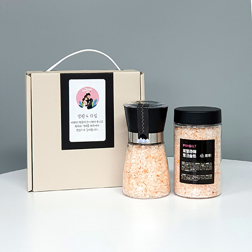히말라야 핑크솔트210g+리필350g 그라인더 2P세트S