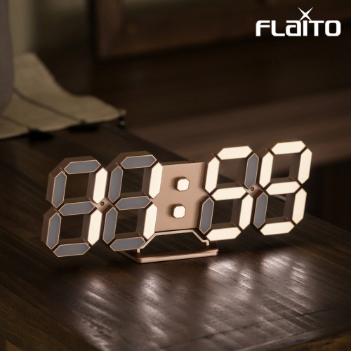 플라이토 3D LED 탁상 벽시계 (유선)