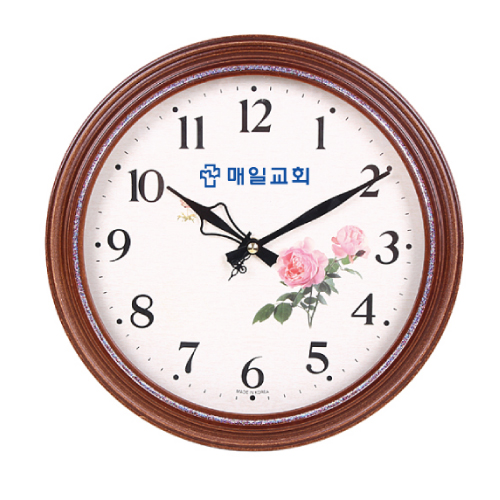 월넛 장미링벽시계 AP-741