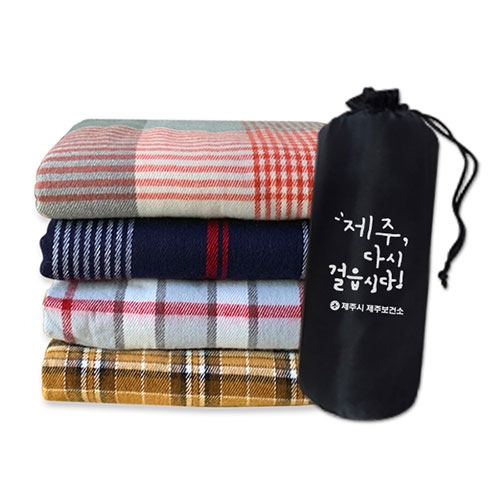 국산 최고급 원통주머니 항공담요(소)