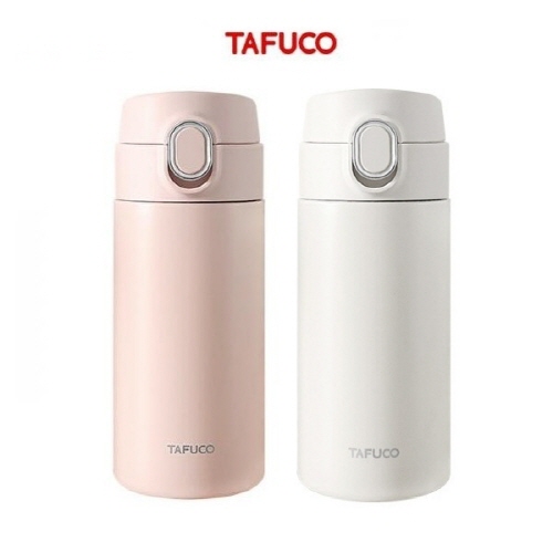 타푸코 스텐인레스 진공단열 원터치텀블러 350ml (화이트,핑크)