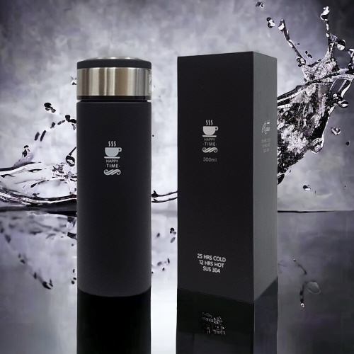 해피타임 녹차망 보온보냉 슬림텀블러 300ml