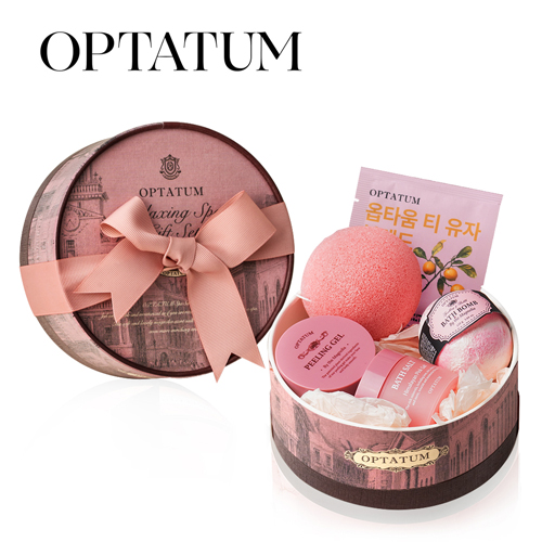 옵타움 OPTATUM 릴랙싱 스파 5종 선물세트(배쓰솔트,배쓰밤,필링젤,
