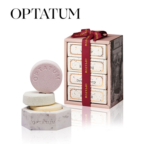 옵타움 OPTATUM 아로마테라피 샤워스티머 3종 선물세트(대리석홀더포함