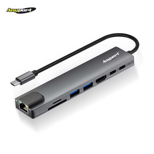 애니포트 AP-TC830LAN 8IN1 LAN지원 4K HDMI PD10