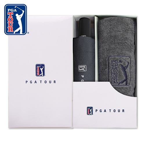 PGA 3단7k완전자동 블랙메탈+190g호텔타올 세트