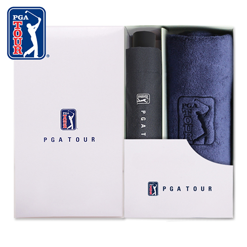 PGA 3단수동 블랙메탈+190g코마사 호텔타올 세트
