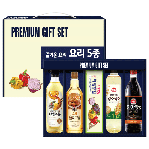 요리 5종 B세트 (요리유+올리고당+위생장갑+양조식초+간장)
