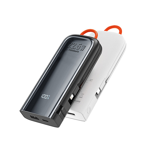 맥도도 듀얼 케이블 일체형 잔량표시 10000mAh 고속충전 보조배터리 