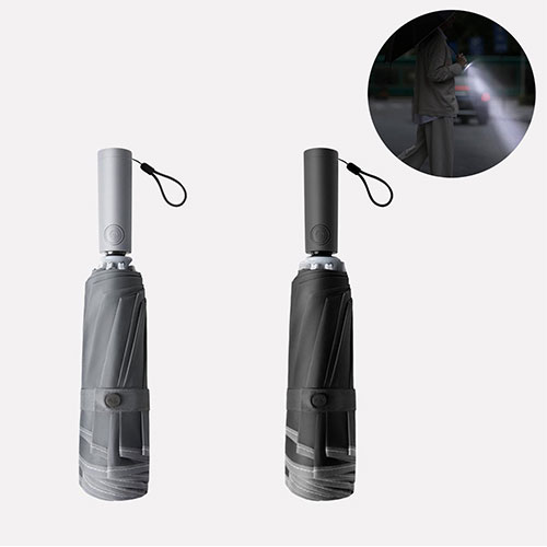 샤오미 완전자동 3단 접이식 조명 양우산