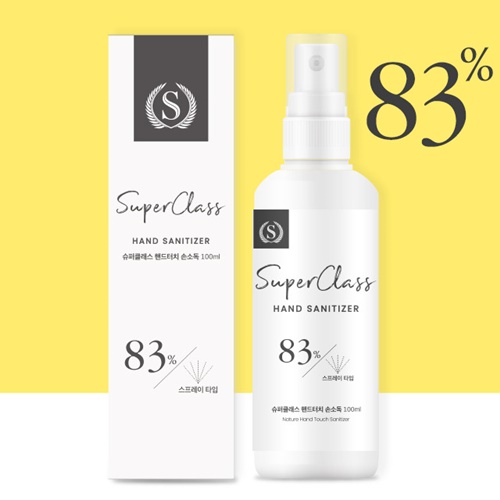 슈퍼클래스 핸드터치 소독용 에탄올 손 소독제 100ml (스프레이형)