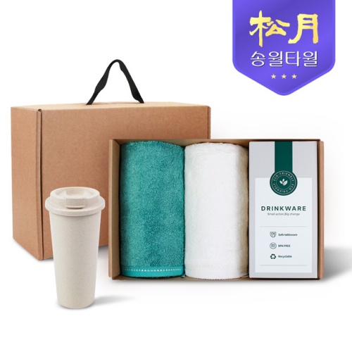 송월타올 리빙 기프트세트 4. 뱀부 무지 타올 200g