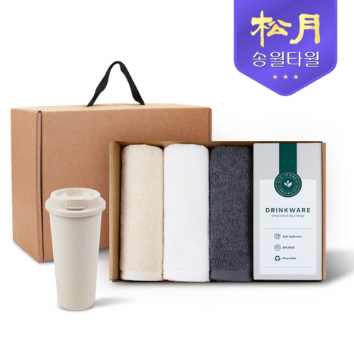 송월타올 리빙 기프트세트 1. 뉴베이직 타올 130g X 3P + 커피텀