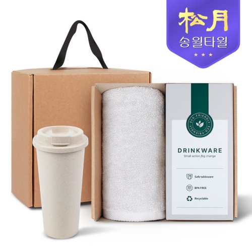 송월타올 리빙 기프트세트 12. 노블레스 150g X 1P + 커피텀블러
