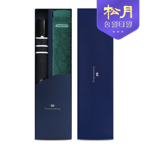 송월 40수 포인트40 타올 200g + CM 2단 폰지 바이어스 우산 