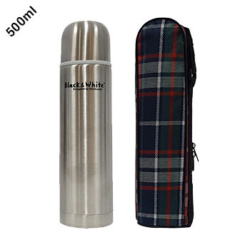 키친아트블랙앤화이트보온보냉병500ml