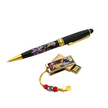 USB고급자개볼펜2종세트(잉어)-(8G~32G)