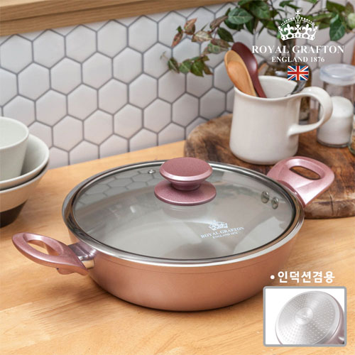 로얄그래프톤 로사 인덕션겸용(IH) 세라믹코팅 전골냄비 24cm