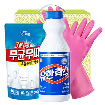 무균무때 유한락스 고무장갑32cm 3종