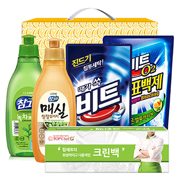 유기농 참그린300용기 매실300용기 비트액체 비트표백제 크린백 5종