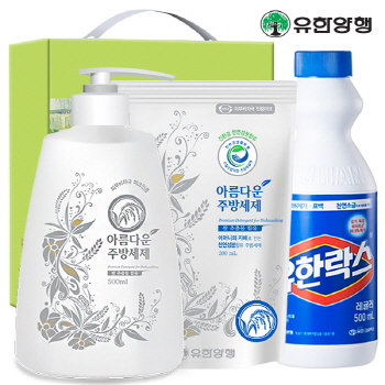 친환경 아름다운주방세제500펌프 300리필 유한락스 3종