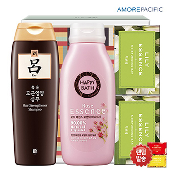려샴푸200용기 해피바스바디워시200용기 두보레비누2P 4종