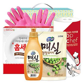 친환경 참그린매실300용기 매실300리필 고무장갑32cm 홈세트 키친타올
