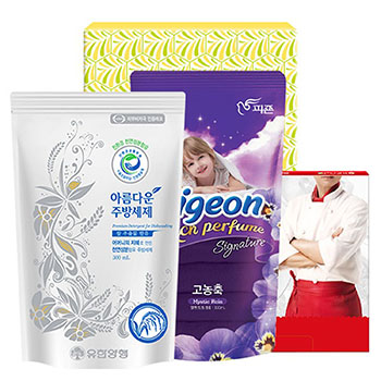 아름다운주방세제300리필 피죤 정사각위생장갑 3종