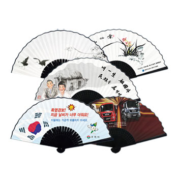 독판실크천흑선부채(소)