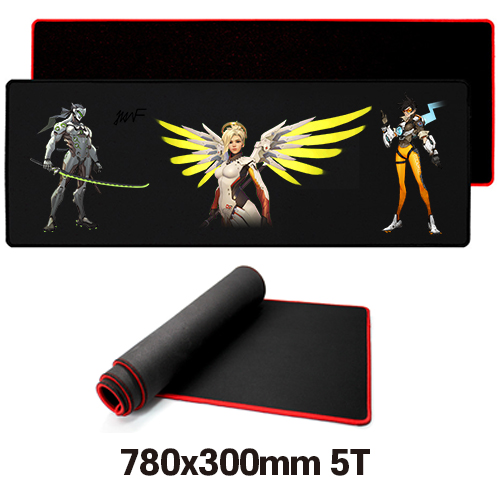두께감 있는 고급 오버로크 장패드 5mm (780x300mm) 1P