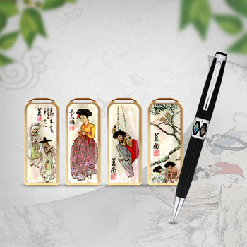 제이메타 S1 골드 풍속화 자개USB 볼펜 세트 4GB~64GB