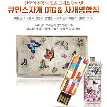 큐인스 OTG자개 명함집세트 4G~128G