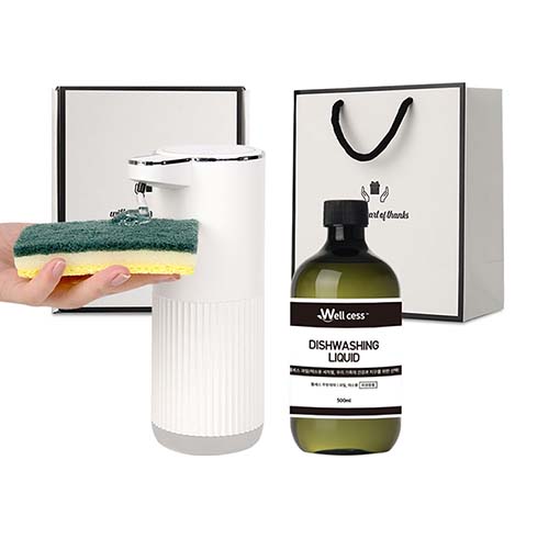 웰세스 WG-101G 젤 주방세제 자동 디스펜서 1개 + 리필 500ml