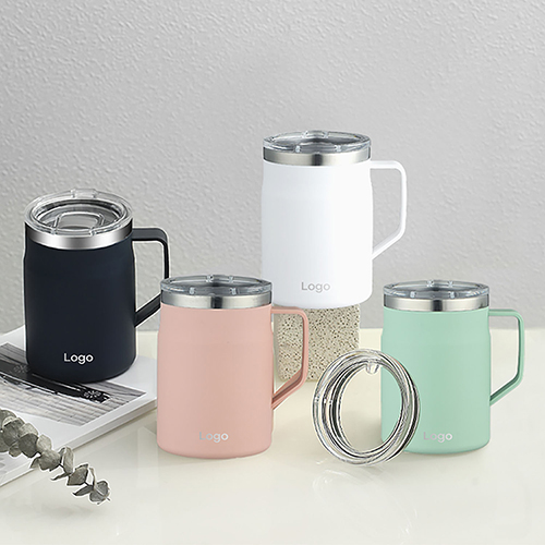 웰세스 이중 스텐 머그컵 550ml W5502 1P 보온 보냉 컬러 머그