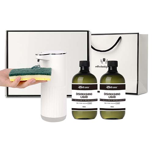 웰세스 WG-102G 젤 주방세제 자동 디스펜서 1개 + 리필 500ml