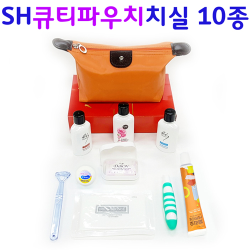 [SH큐티파우치_치실 10종여행세트]칫솔치약/세면도구