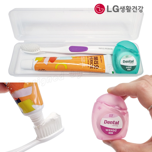 치과용 스펀지치실50m+M케이스+LG미세모칫솔+페리오치