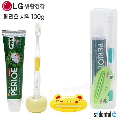 M케이스 LG미세모 페리오치약100g 치약짜개 칫솔치약세트