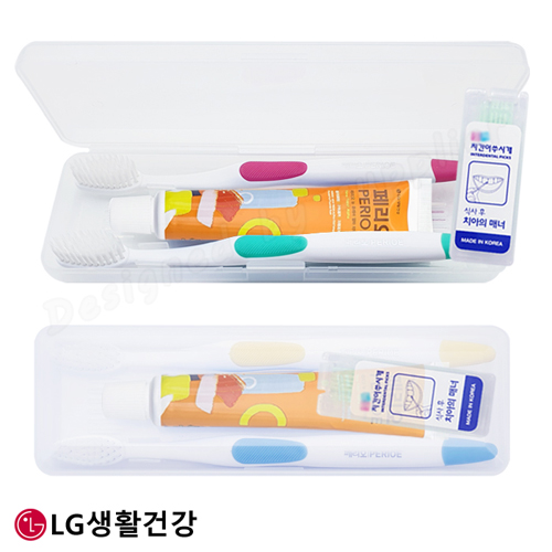 커플_LG 페리오 칫솔치약+치간/여행용세트 4종